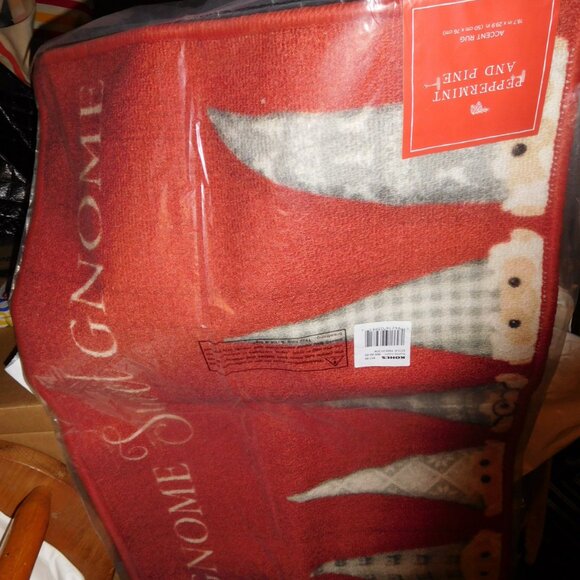 NEW CHRISTMAS GNOME ACCENT RUG GNOME SWEET GNOME PEPPERMINT & PINE 19" X 29" - Picture 2 of 7